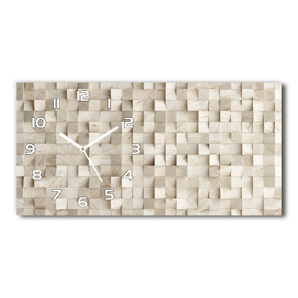 Reloj rectangular Cubos de madera