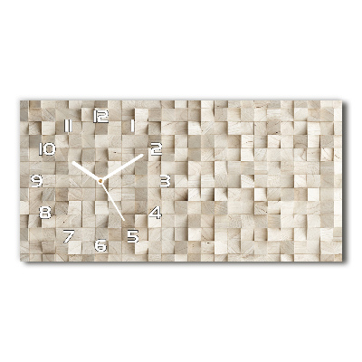 Reloj rectangular Cubos de madera