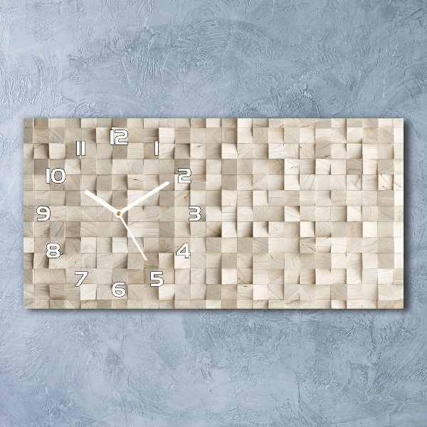 Reloj rectangular Cubos de madera