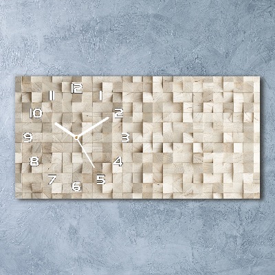 Reloj rectangular Cubos de madera