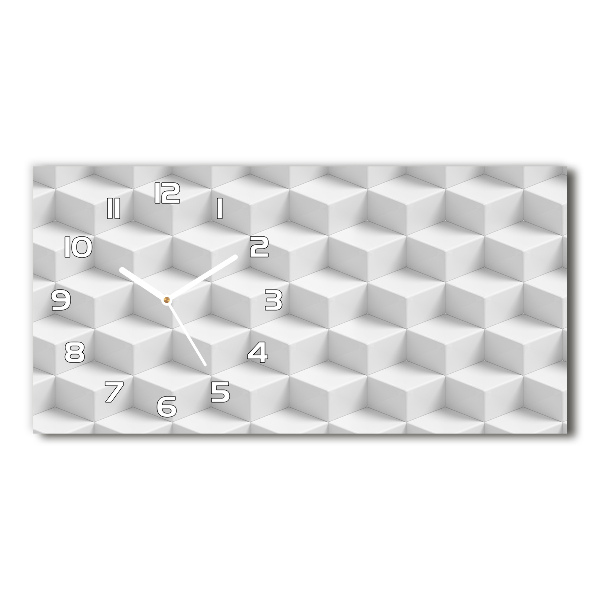 Zegar ścienny szklany cichy Abstrakcja 3D