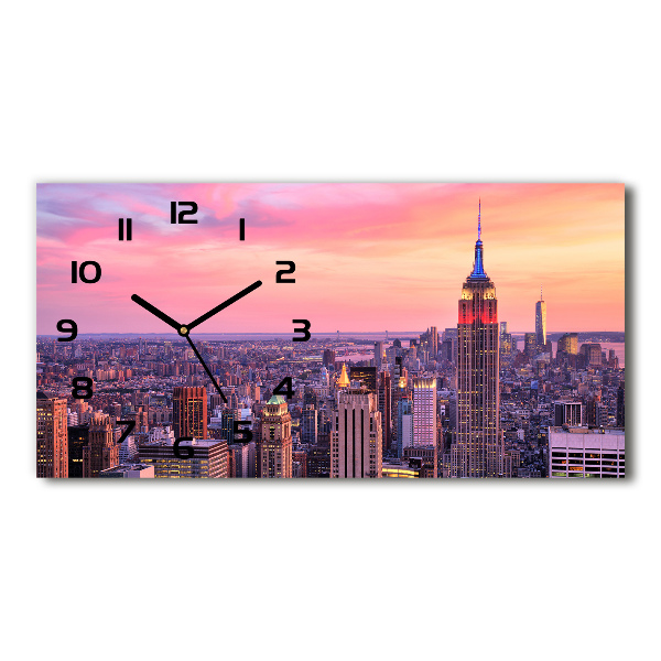 Reloj rectangular Nueva york oeste