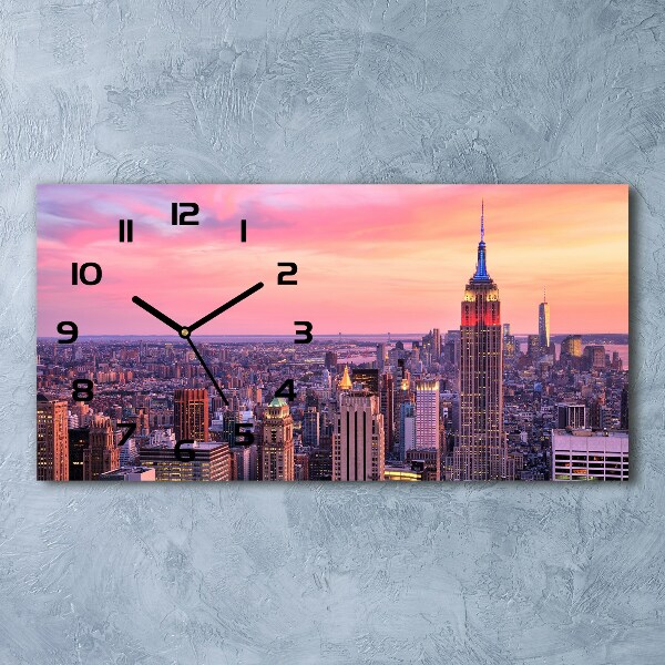 Reloj rectangular Nueva york oeste