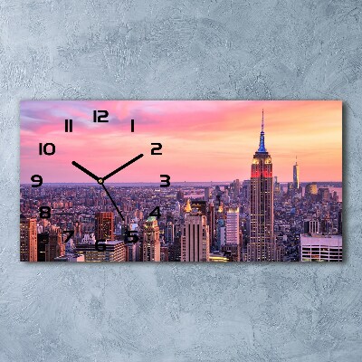Reloj rectangular Nueva york oeste