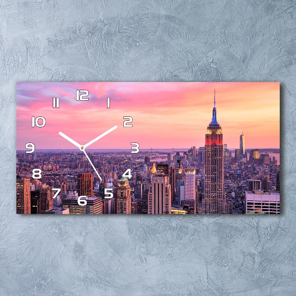 Reloj rectangular Nueva york oeste