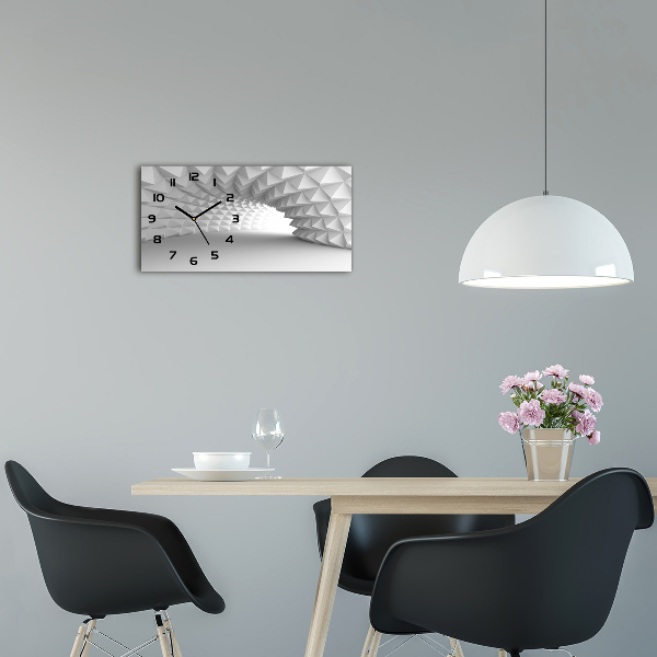 Reloj de cristal horizontal Túnel abstracto