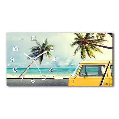 Reloj rectangular Playa de furgonetas