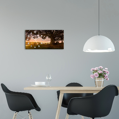 Reloj de cristal horizontal Árbol viejo