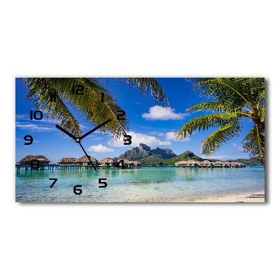 Reloj horizontal Palmeras en bora bora