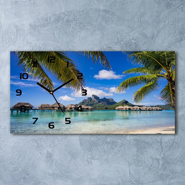 Reloj horizontal Palmeras en bora bora