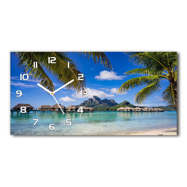Reloj horizontal Palmeras en bora bora