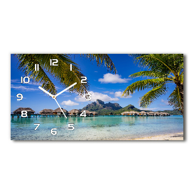 Reloj horizontal Palmeras en bora bora