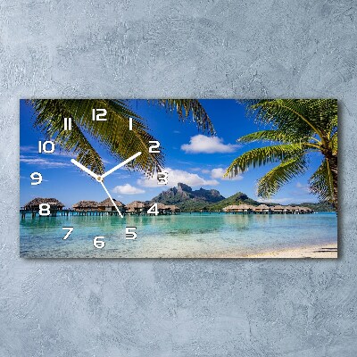 Reloj horizontal Palmeras en bora bora