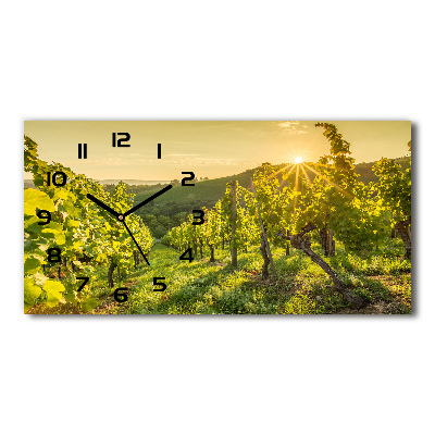 Reloj de cristal horizontal Viñedo