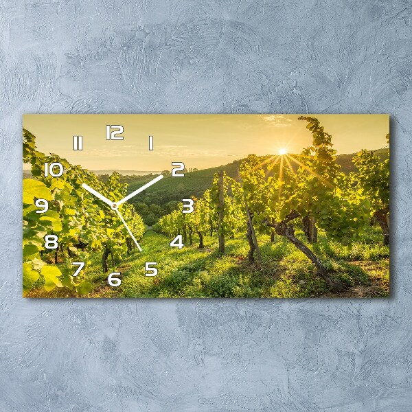 Reloj de cristal horizontal Viñedo