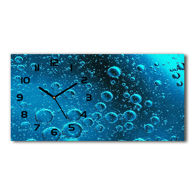 Reloj de cristal horizontal Burbujas bajo el agua