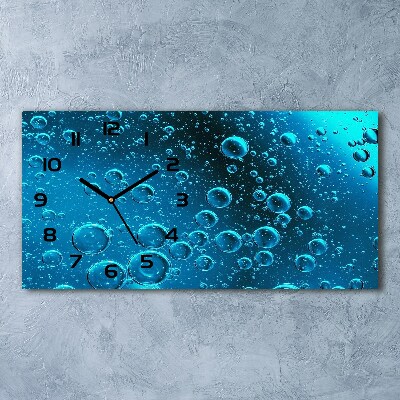 Reloj de cristal horizontal Burbujas bajo el agua