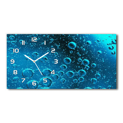 Reloj de cristal horizontal Burbujas bajo el agua