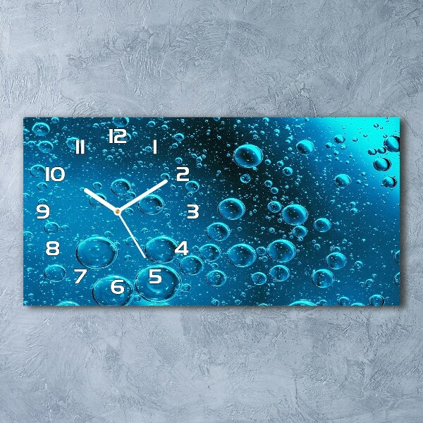 Reloj de cristal horizontal Burbujas bajo el agua