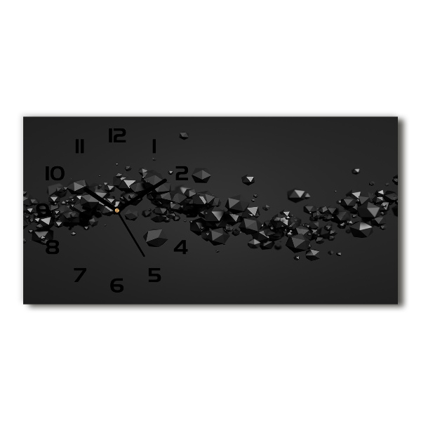 Zegar ścienny szklany cichy Abstrakcja 3D