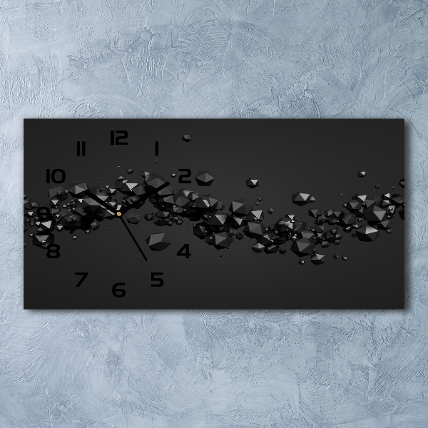Reloj de cristal horizontal Abstracción 3d
