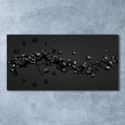 Reloj de cristal horizontal Abstracción 3d