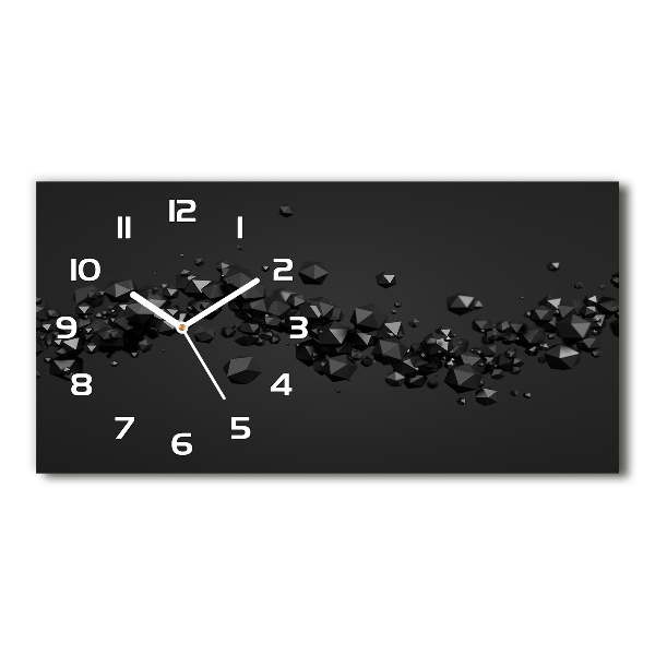 Reloj de cristal horizontal Abstracción 3d