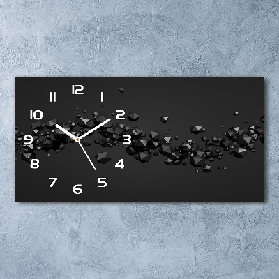Reloj de cristal horizontal Abstracción 3d