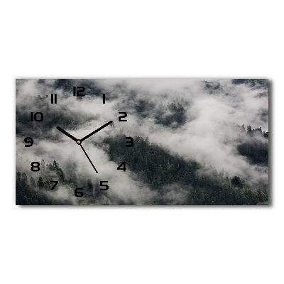 Reloj horizontal Niebla sobre el bosque