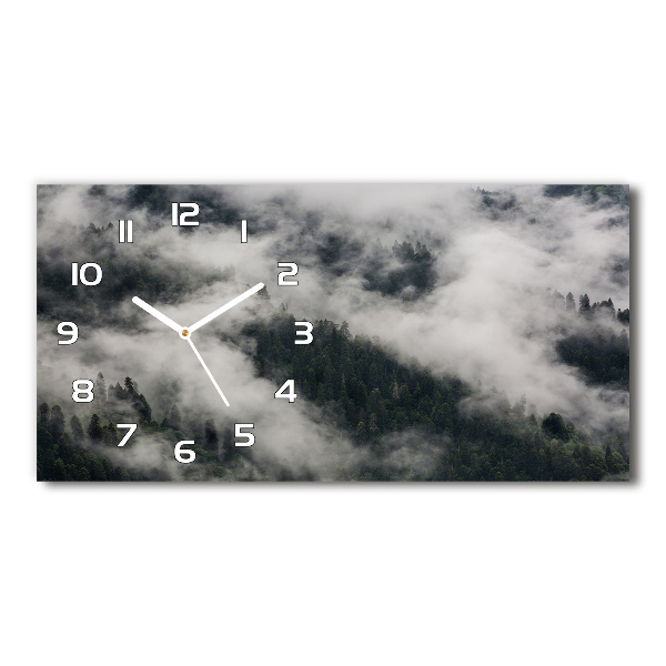 Reloj horizontal Niebla sobre el bosque
