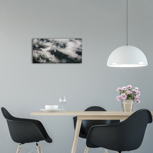 Reloj horizontal Niebla sobre el bosque