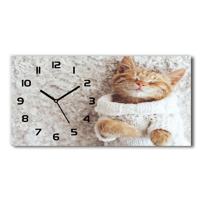 Reloj horizontal Gatito con suéter
