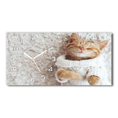 Reloj horizontal Gatito con suéter