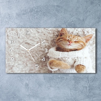Reloj horizontal Gatito con suéter