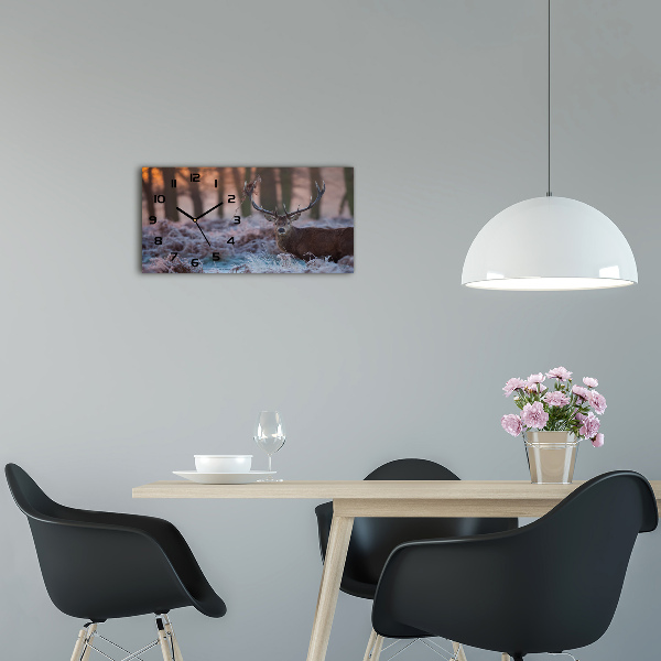 Reloj rectangular Ciervos al amanecer