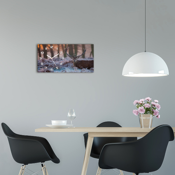 Reloj rectangular Ciervos al amanecer