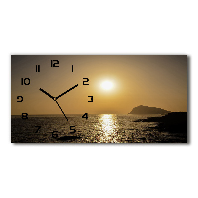 Reloj horizontal Mar al atardecer