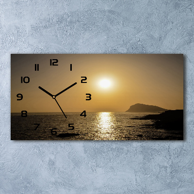 Reloj horizontal Mar al atardecer