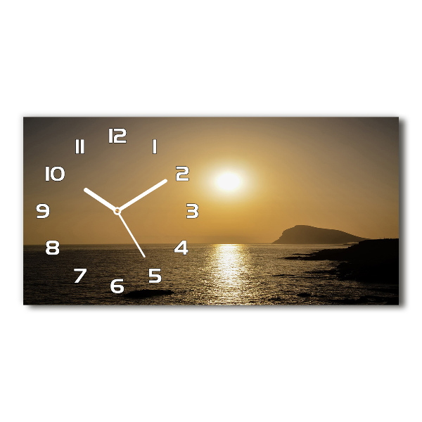 Reloj horizontal Mar al atardecer