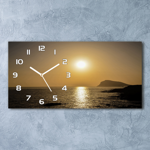 Reloj horizontal Mar al atardecer