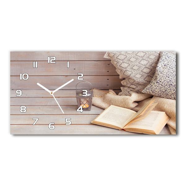 Reloj horizontal Relajarse con un libro