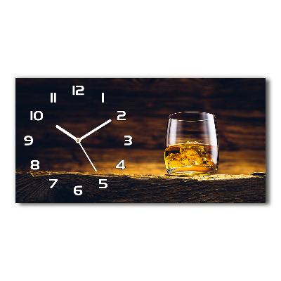 Reloj de cristal horizontal Bourbon en un vaso