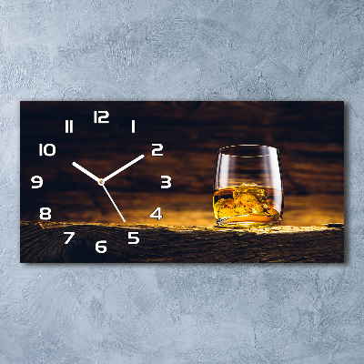 Reloj de cristal horizontal Bourbon en un vaso