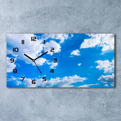 Reloj de cristal horizontal Nubes en el cielo