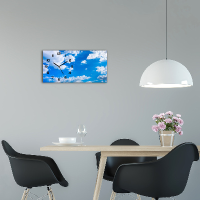 Reloj de cristal horizontal Nubes en el cielo