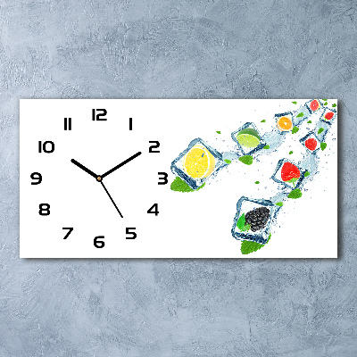 Reloj rectangular Cubos de fruta