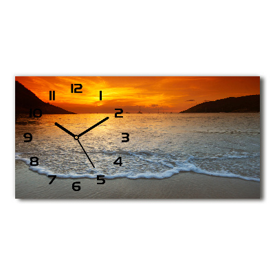 Reloj rectangular Mar al atardecer