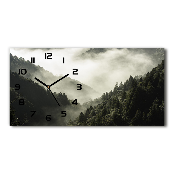 Reloj horizontal Niebla sobre el bosque