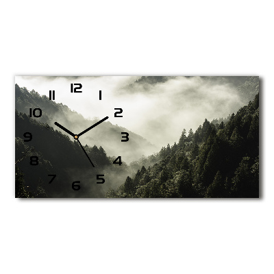 Reloj horizontal Niebla sobre el bosque