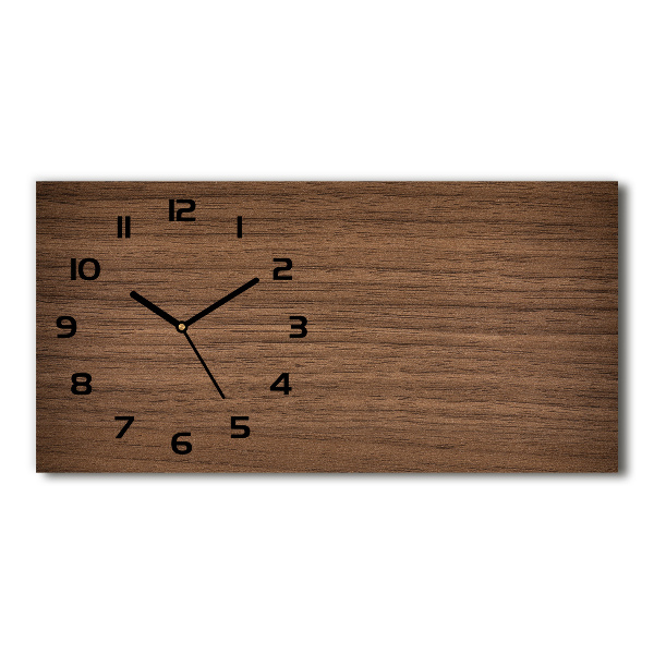 Reloj rectangular Fondo de madera